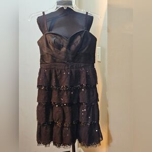 BCBGMAXAZARIA Black Sequin Cocktail Dress Size 6